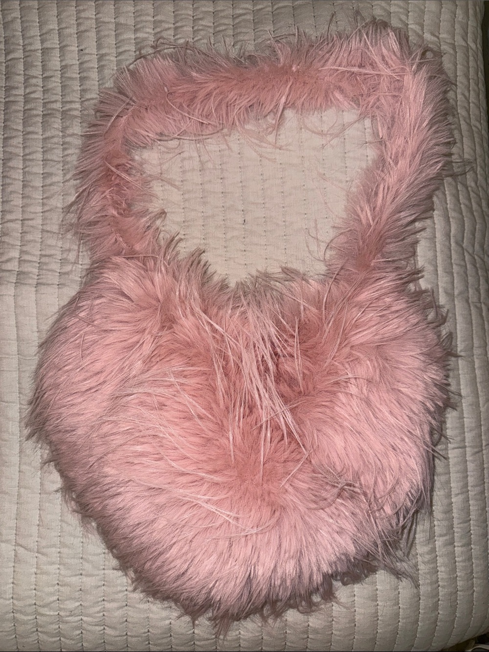 Pink Furry Heart Handbag- NWOT